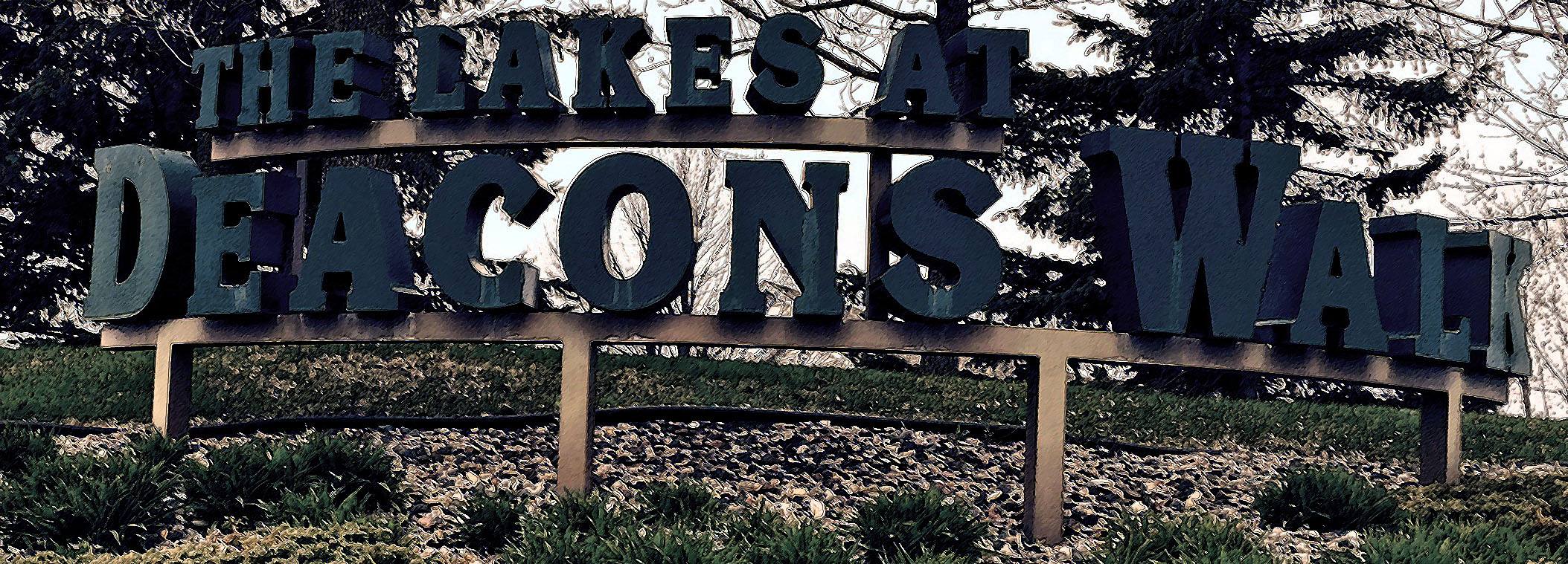 The Lakes at Deacons Walk entrance sign